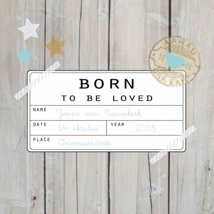 Stoer geboortekaartje Joppe