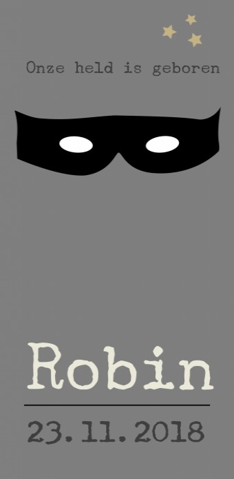 Stoer geboortekaartje Zorro