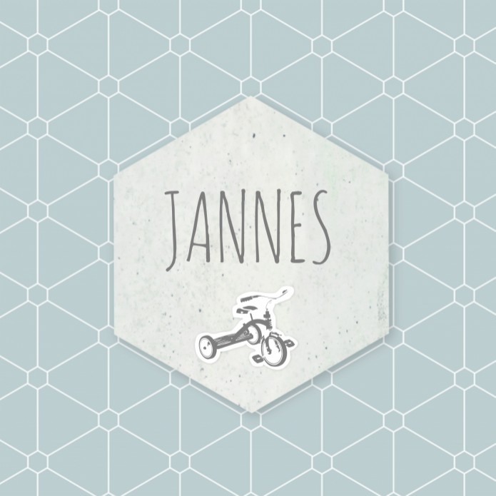 Strak geboortekaartje - Jannes