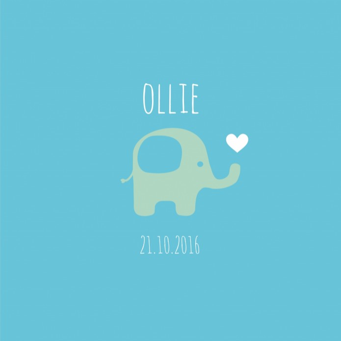Strak geboortekaartje - Ollie