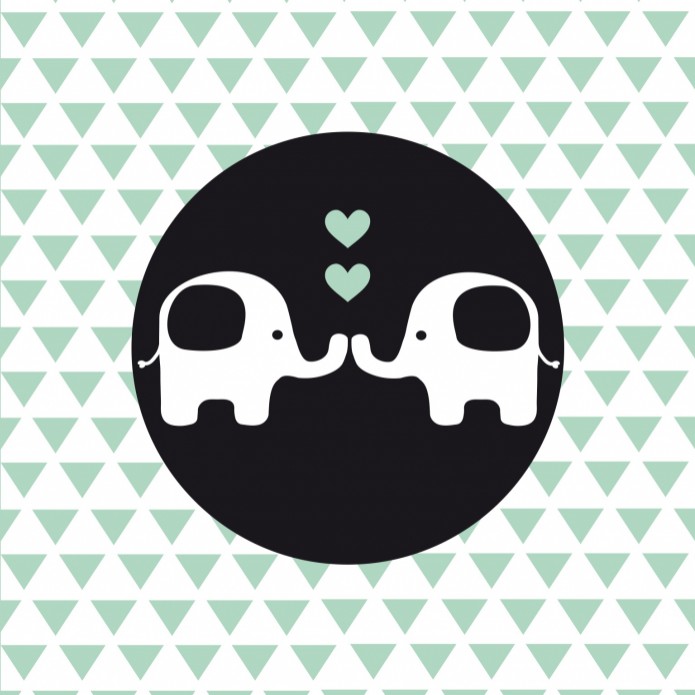 Strak geboortekaartje tweeling - Brett en Colin