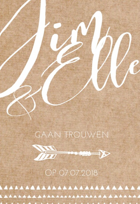 Trouwkaart Festival classic