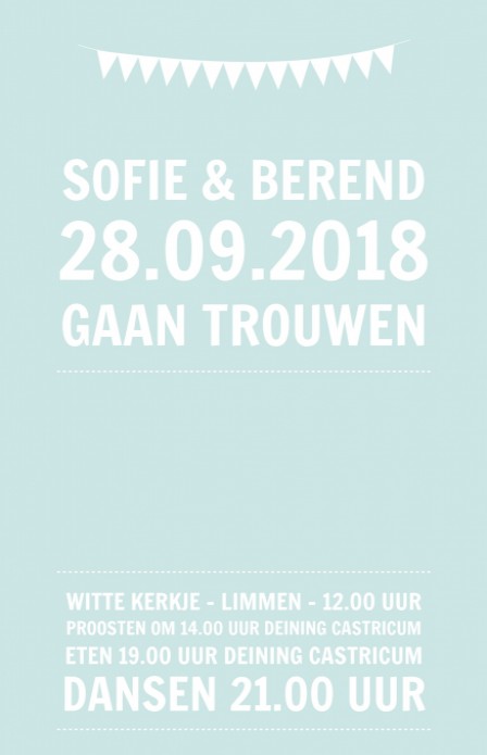 Trouwkaart - Letterpress like