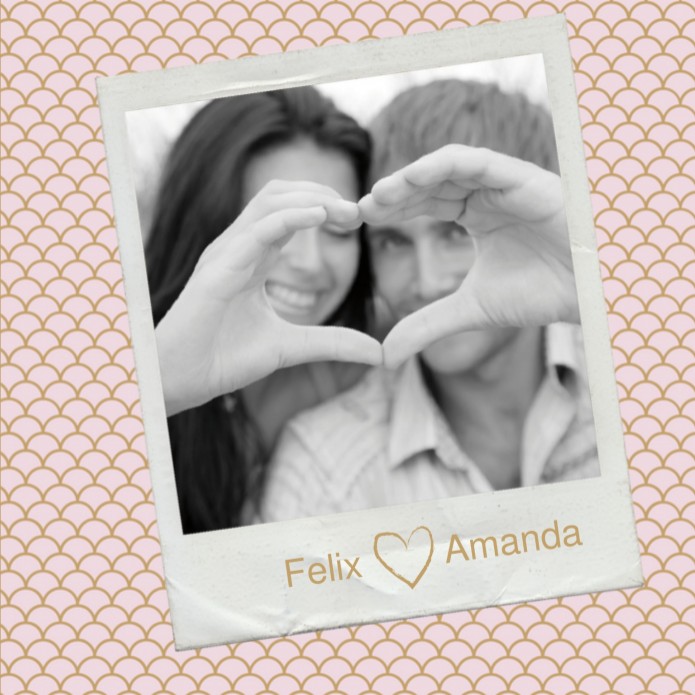 Trouwkaart met foto - Pattern