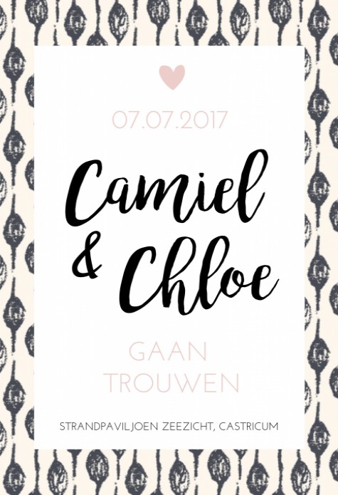 Trouwkaart stoer - Hoofdkaart pocketfold