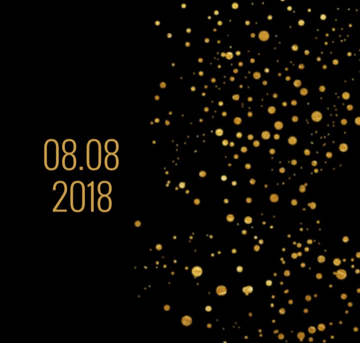 Trouwkaart theatervouw - Goudlook Sterrenhemel