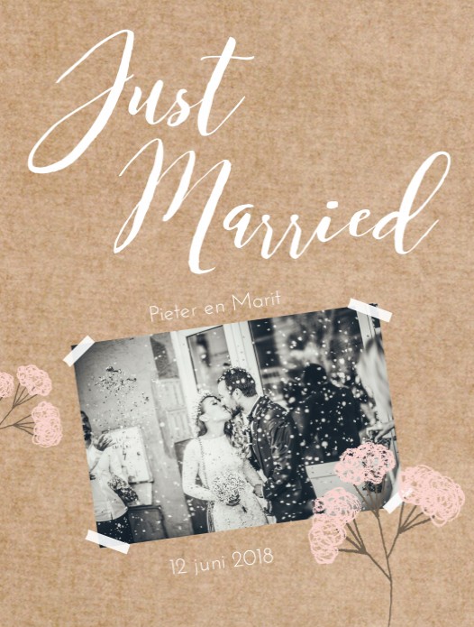 Trouwposter Newlyweds