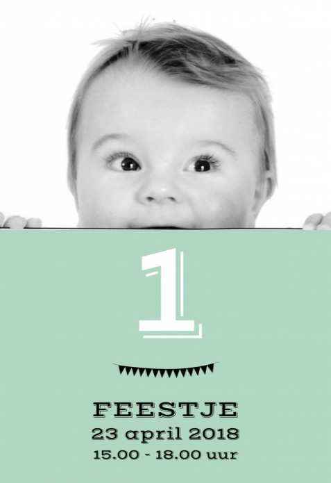 Uitnodiging 1 jaar - met foto
